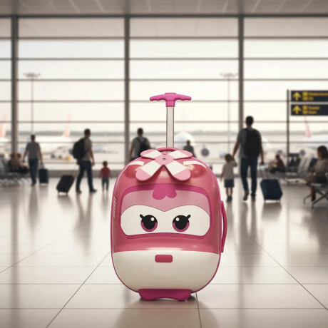 Valija Infantil Rígida Mochila Maleta Pequeña Escuela Viaje Rosa