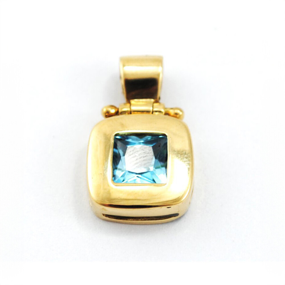 Colgante En Oro 18K Y Topacio Colgante En Oro 18K Y Topacio
