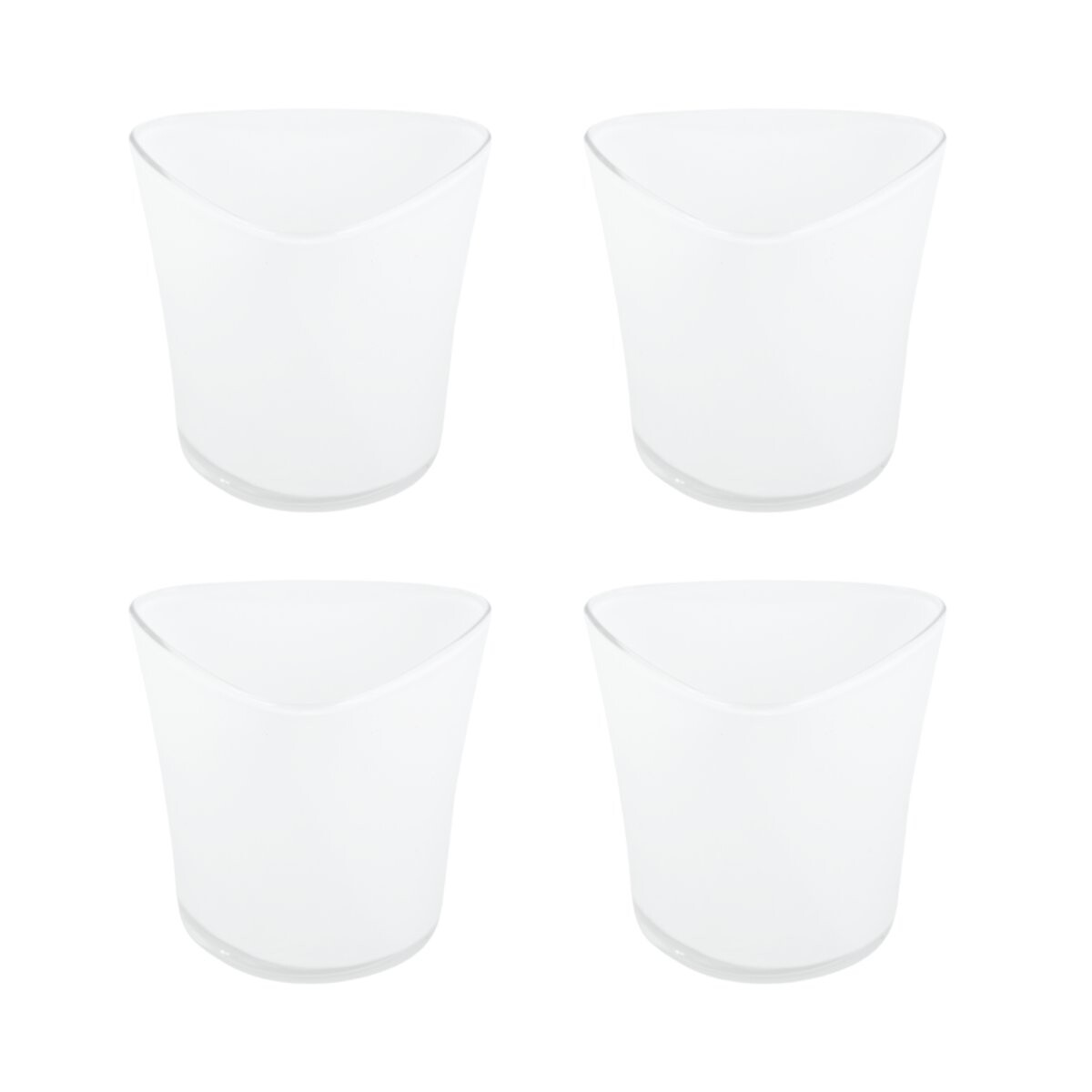 Set de 4 vasos triangulares 