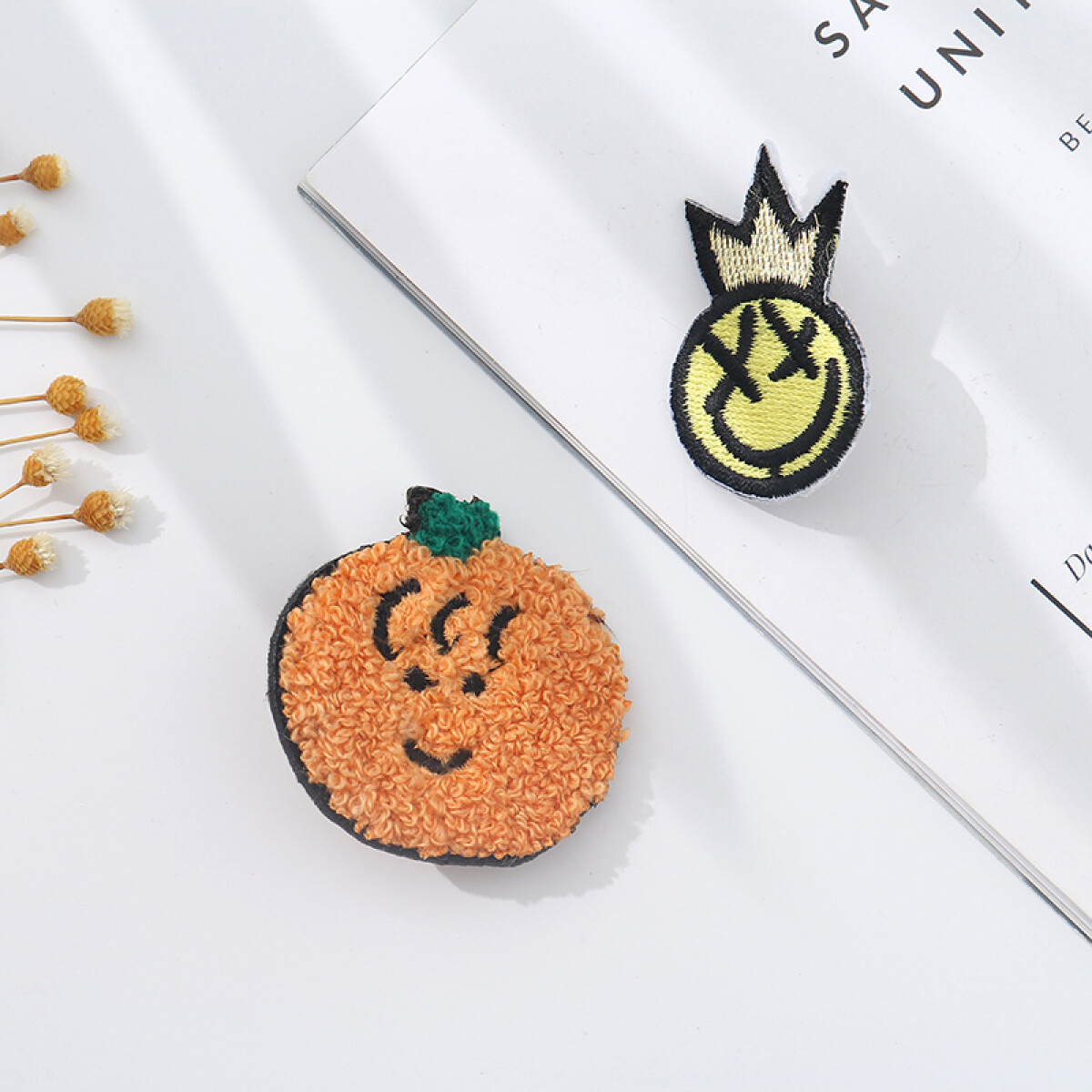 Parche Textil Tipo Pin - Calabaza 