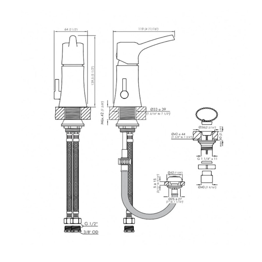 Grifería para Bidet Monocomando Con Transferencia Negro Línea Suche Grifería para Bidet Monocomando Con Transferencia Negro Línea Suche