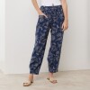 Pantalon Lino AZUL/BLANCO