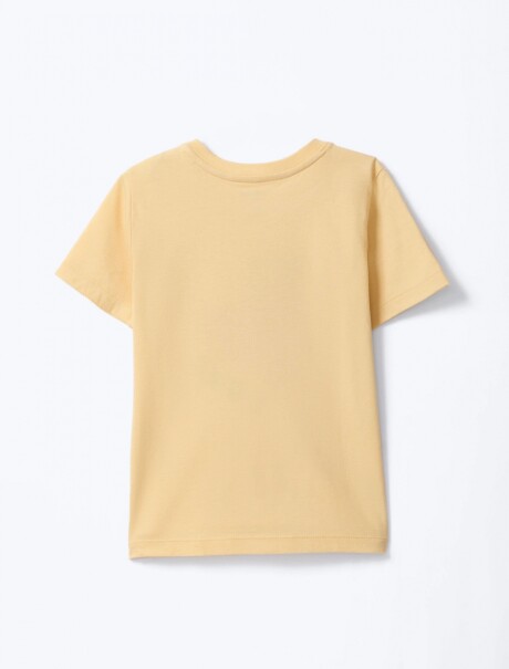 BLUSA MANGA CORTA INFANTIL CON ESTAMPA AMARILLO