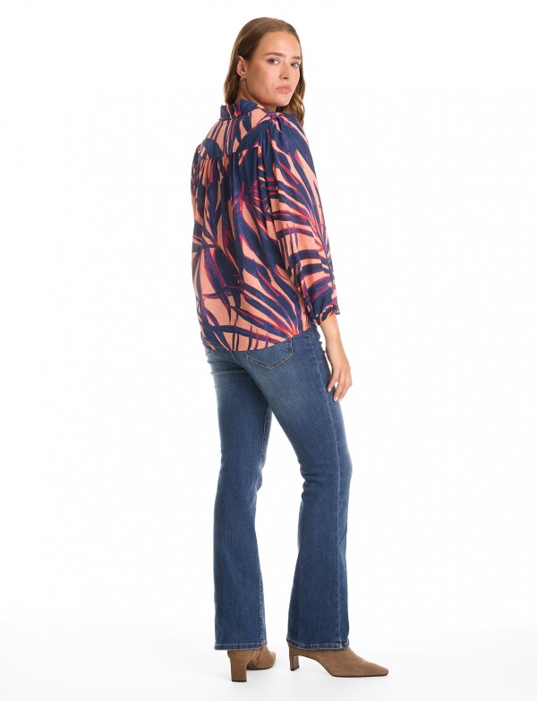 Camisa Gasa Print AZUL/MULTI