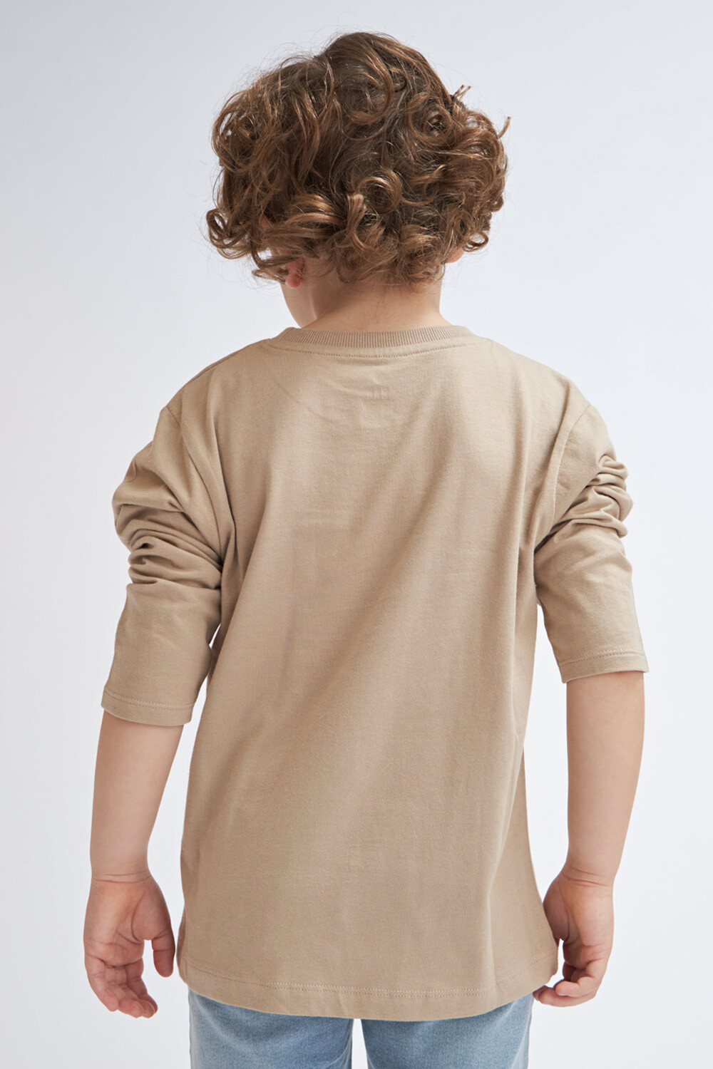 Camiseta manga sales larga beige