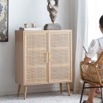 APARADOR 80x35x101CM MDF/RATTAN APARADOR 80x35x101CM MDF/RATTAN