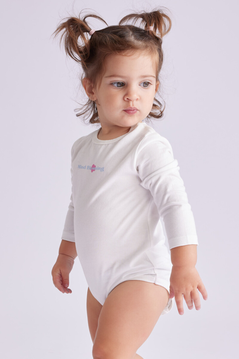 Body manga larga Mind Blanco