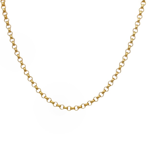 Cadena oro Rolo-Oro bajo -Sin Piedra-CD8034 Sinpiedra