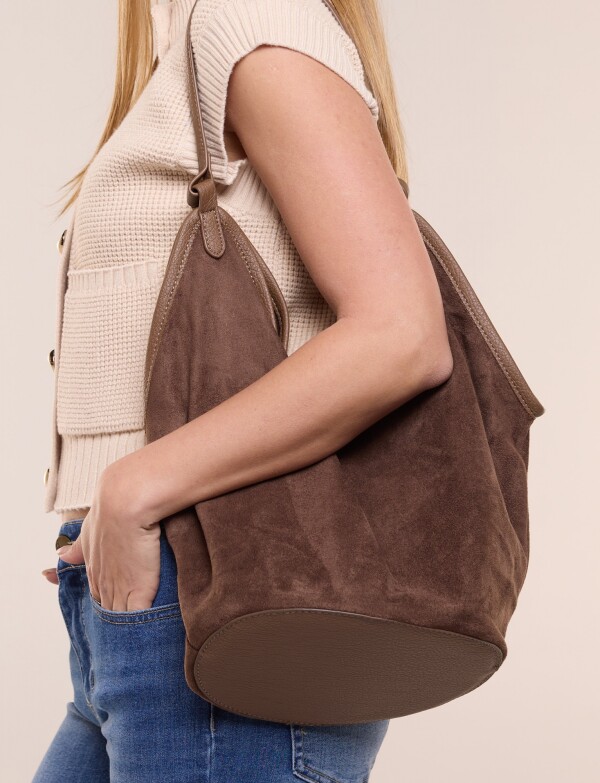 Cartera Hobo Suede TOSTADO