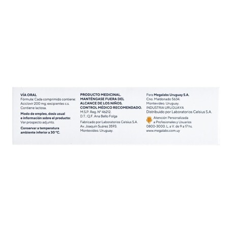 Aciclovir 200 Mg 24 Comprimidos (Celsius) Aciclovir 200 Mg 24 Comprimidos (Celsius)