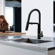 GRIFERIA DE MESADA COCINA MONOCOMANDO OSMOSIS 3 VIAS NEGRO MATE 000