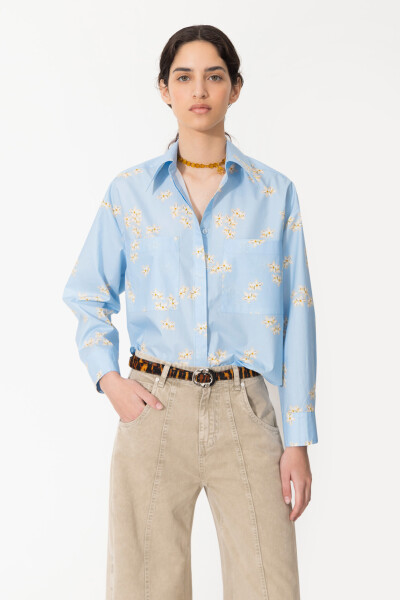 CAMISA GARDEN Celeste