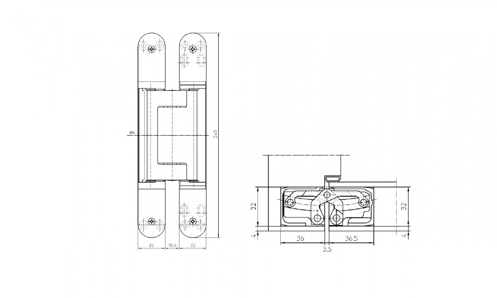 Bisagra para puerta pesada TECTUS 640 Bisagra Para Puerta Pesada Tectus 640