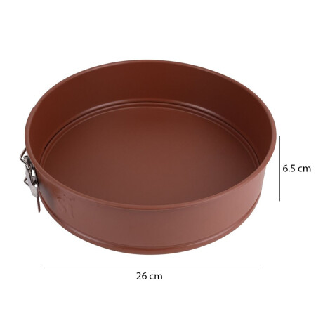 Tortera Fondo Desmontable Ø26Cm en Acero Antiadherente Agros Terracota