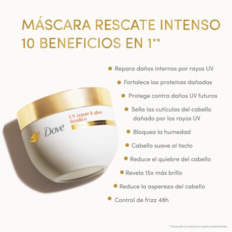 Mascarilla Capilar Dove Uv Repair & Glow + Ferúlico 250g Mascarilla Capilar Dove Uv Repair & Glow + Ferúlico 250g