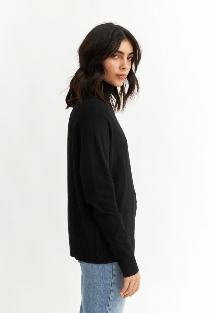 Sweater cuello rompeviento GRIS OSCURO