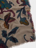 Pañuelo Estampado Floral Con Lana multicolor