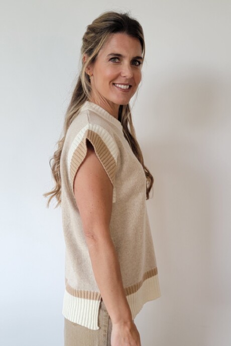 Chaleco Nórdico Lambswool Arena Beige