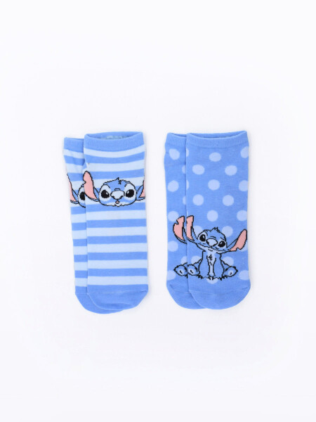 MEDIAS STITCH LIGHT BLUE PACK X2 VARIANTE 1