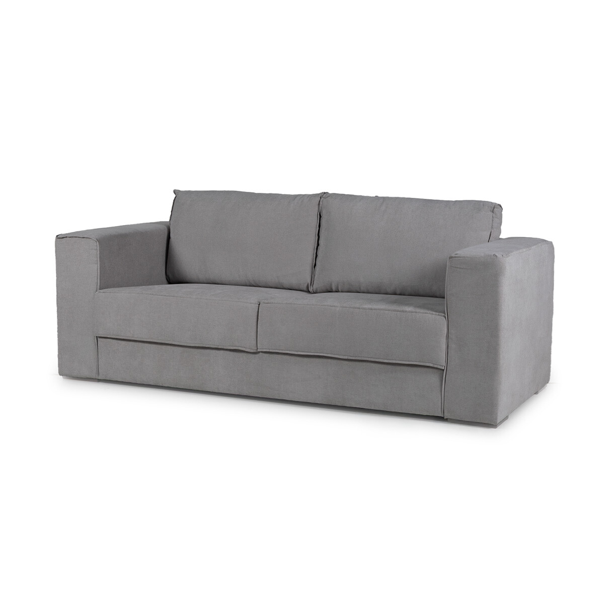 Sofá Olimpus - Microfibra - 3 cuerpos - Kruger 06-155 (Ceniza) 