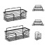 Set x5 Estante Organizador Baño Accesorios Con Adhesivos IMBACK Color Negro Set x5 Estante Organizador Baño Accesorios Con Adhesivos IMBACK Color Negro