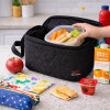 Lunchera Térmica Impermeable con Correa Ajustable Modelo Cuadrado Negra