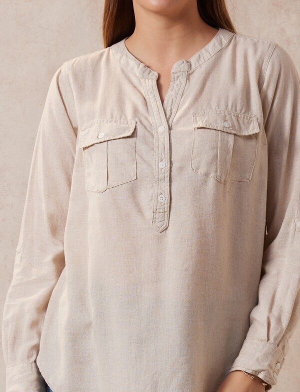 Blusa Lino BEIGE