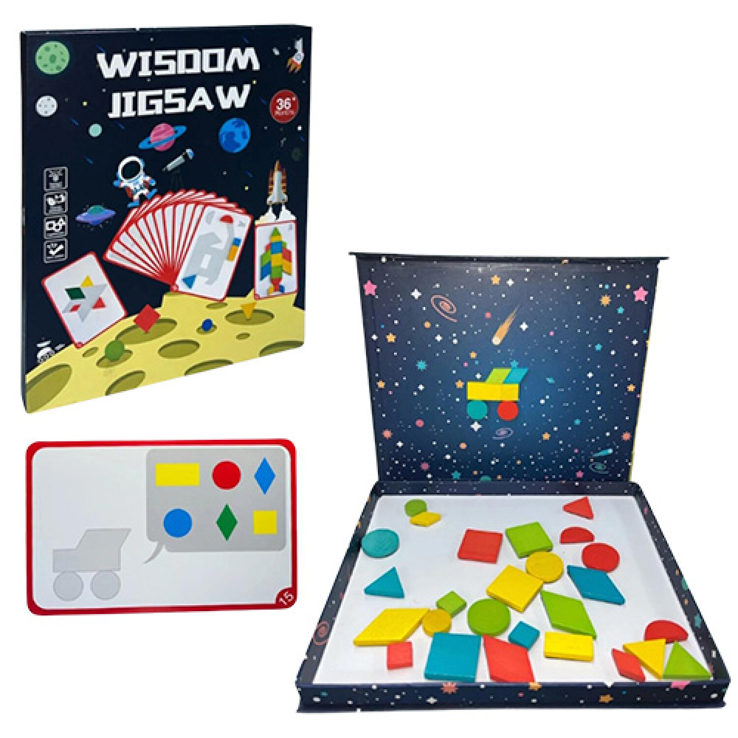 Puzzle Rompecabeza Tangram Geom trico del Espacio 001 Universo