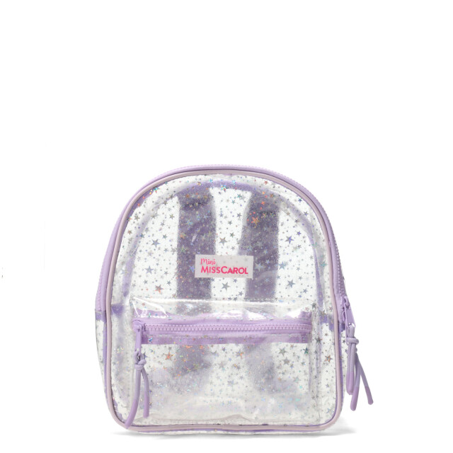 Mochila MINI Miss Carol Tuno De Pvc Y Brillos Lila