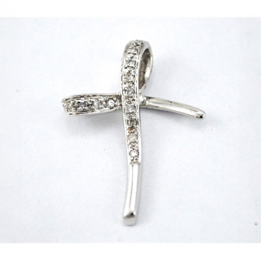 Dije Pasante Oro Blanco 18 K Con Brillantes Dije Pasante Oro Blanco 18 K Con Brillantes