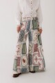 Jean Wide XL Print Ludika Blanco