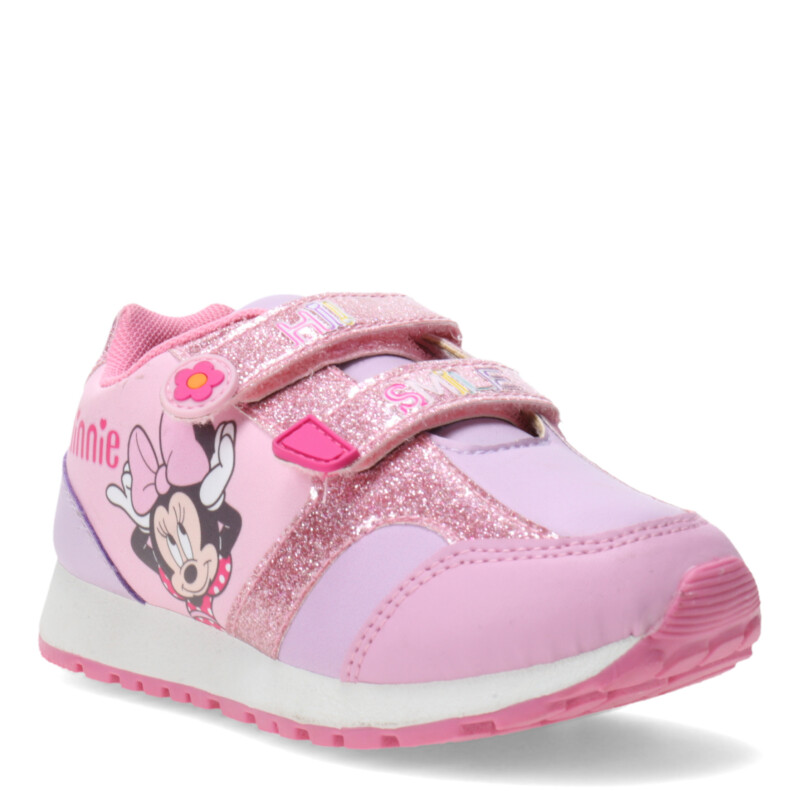 Championes de Niños Disney Minnie con velcro Lila - Rosa