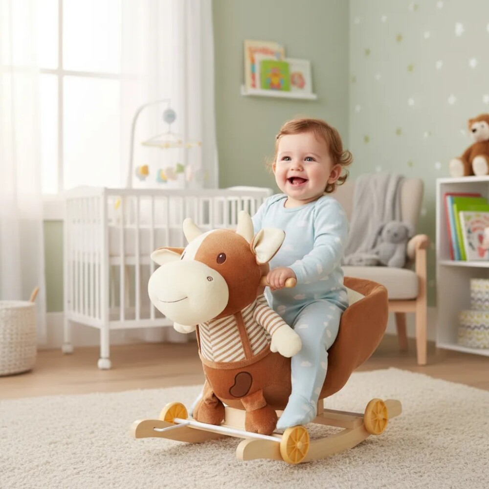 Balancin Mecedor buggy 2 en 1 animales vaca