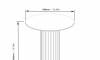 Mesa Lateral - 43cm - Linea Manhattan Natural/Beige