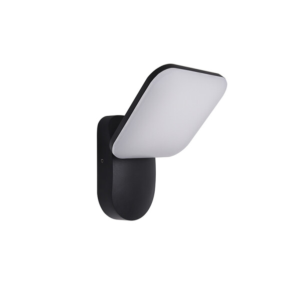 Aplique pared led negro 12W neutra 840lm 120° IP65 ZU0352