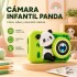 Cámara de Fotos Digital Infantil Panda Recargable VERDE