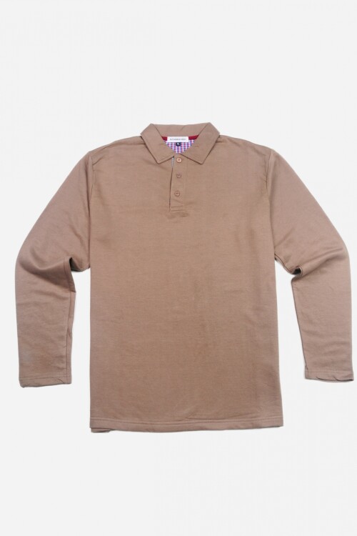 Remera cuello polo KHAKI