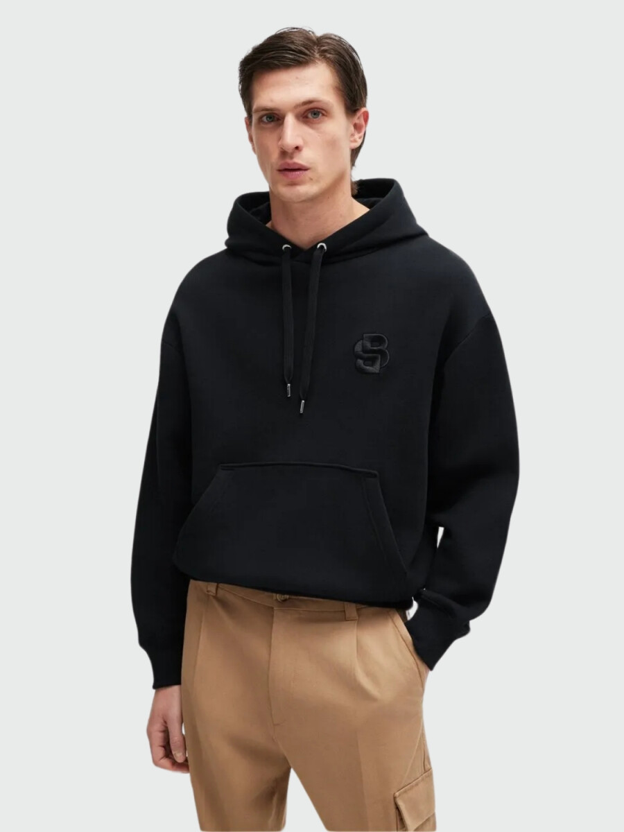 BOSS Sudadera con Capucha de Algodón con Monograma Doble B 