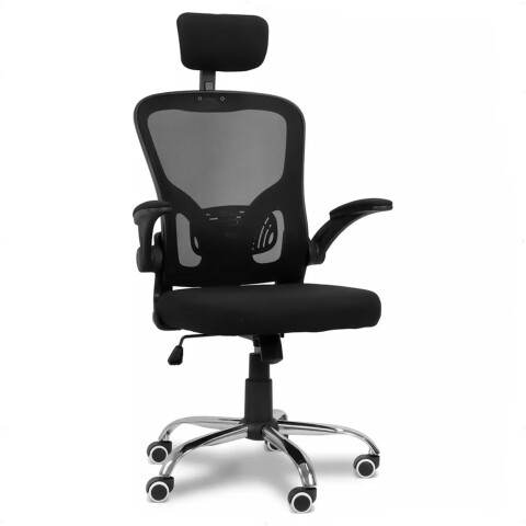 Silla De Escritorio Ergonómica Negra Con Tapizado De Malla SILLA RESPALDO ALTO 3D MESH APOYACABEZA