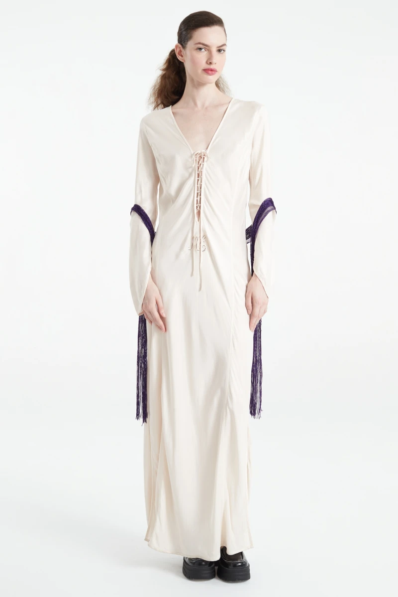 ARIELLE KAFTAN MAXI DRESS Natural