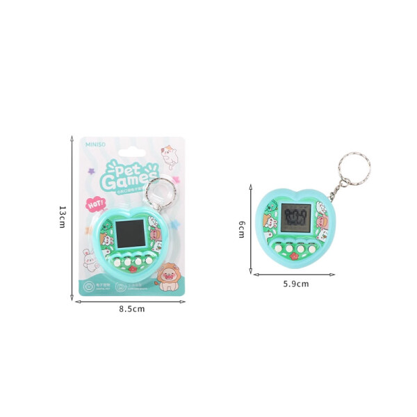 Mascota virtual corazón celeste