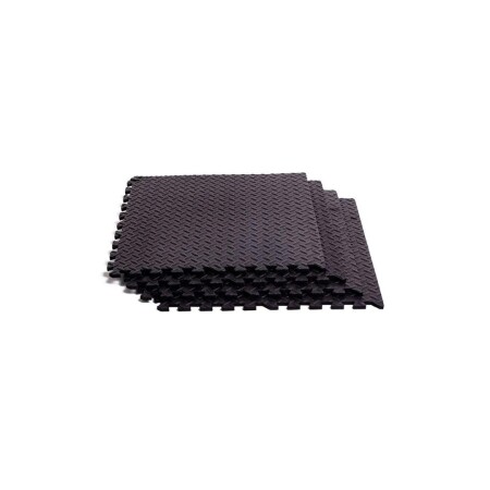 ALFOMBRA PISO GOMA EVA 60X60X1,2CM X 4UNDS NEGRO