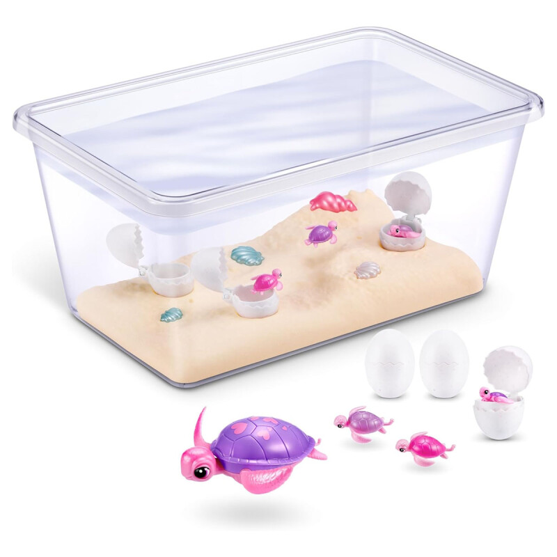 Pecera Mamá Tortuga Sorpresa con bebes Pets Alive Pecera Mamá Tortuga Sorpresa con bebes Pets Alive