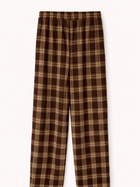 PANTALON PIJAMA FLANNEL MARRON OSCURO