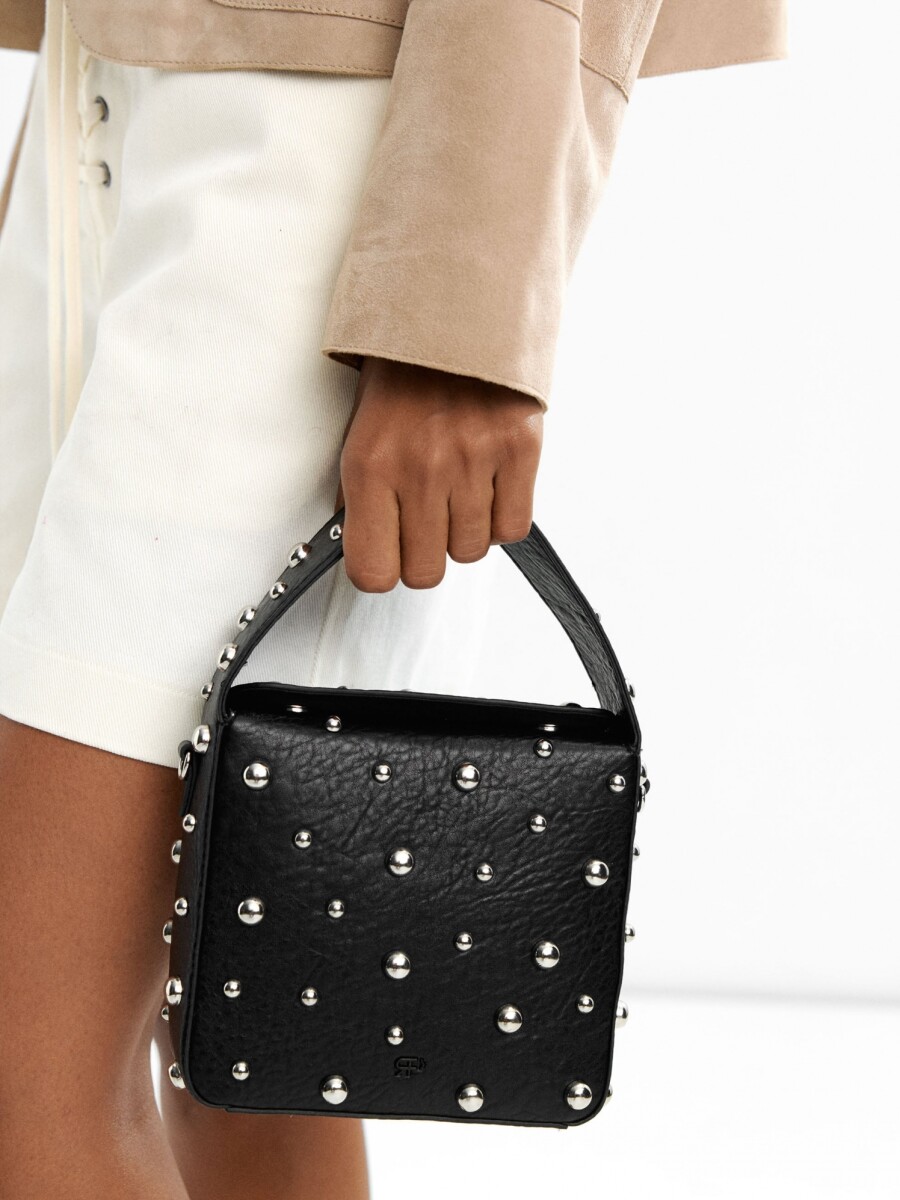 Bolso De Mano De Tachuelas negro
