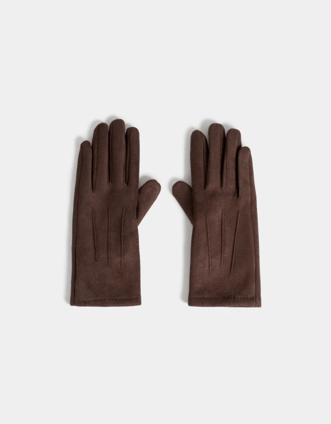 Guantes Varios Noche Guantes Gamuzados - Marron Chocolate