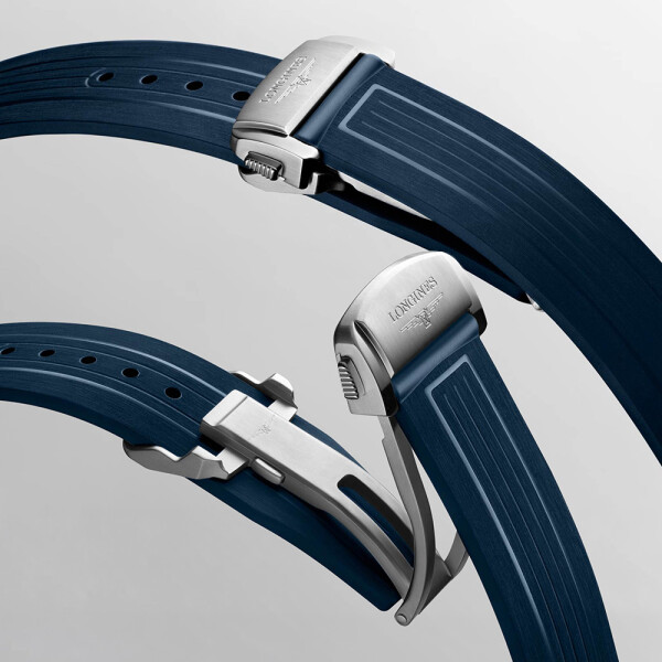 Reloj LONGINES HydroConquest azul automático 43mm con correa de caucho Reloj LONGINES HydroConquest azul automático 43mm con correa de caucho