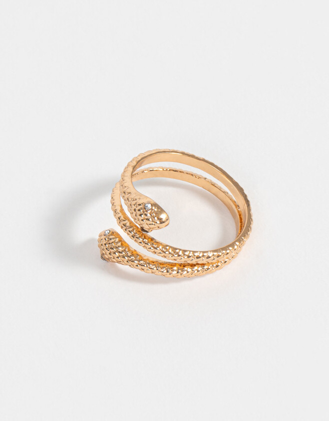 Anillos Chicos Con vibora Anillo Víbora - Dorado