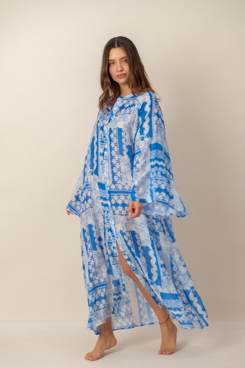 Vestido Estampa Azul