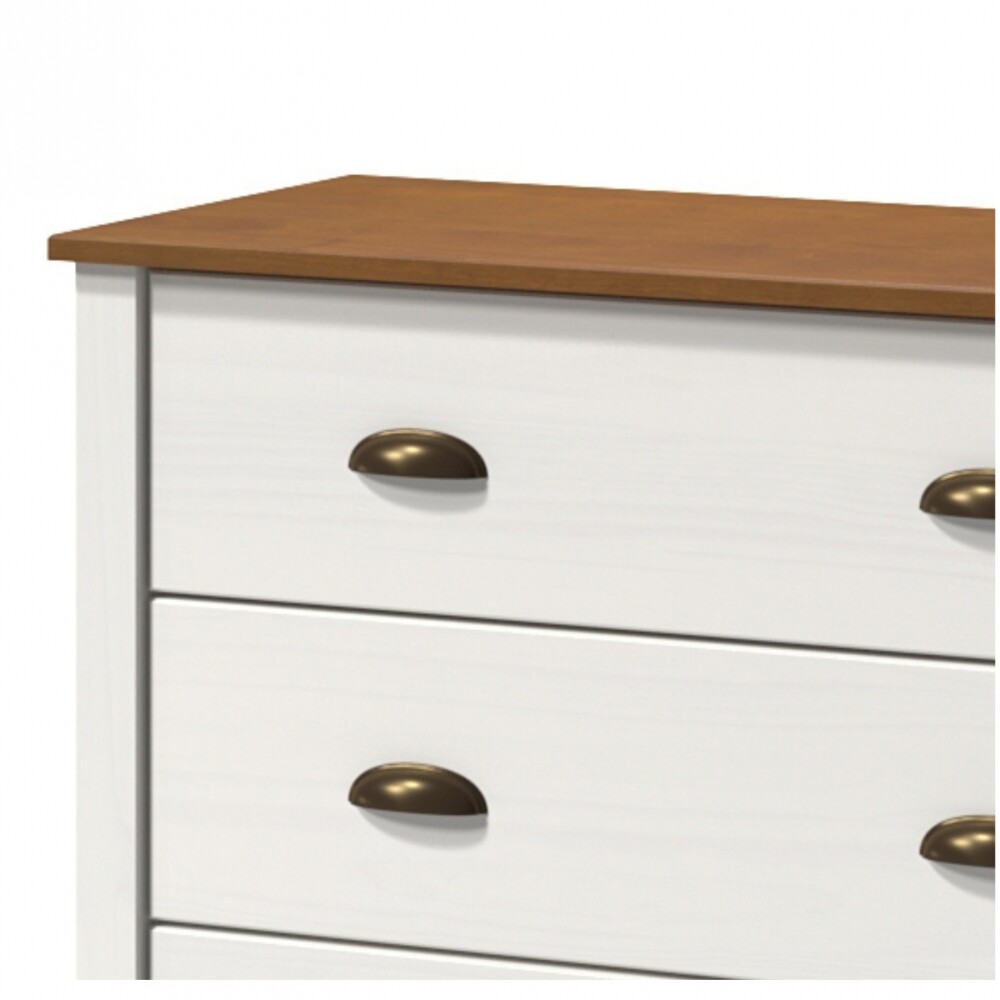 Cómoda 4 cajones - Madera maciza - Linea Colonial Blanco